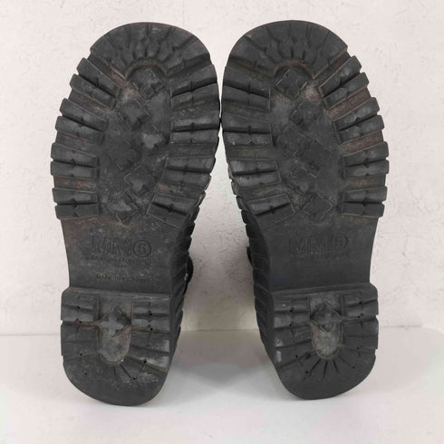 エムエムシックスメゾンマルジェラ MM6 Maison Margiela コントラストステッチアンクルブーツ レディース 37