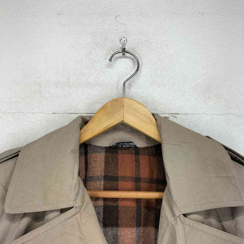 バナナリパブリック BANANA REPUBLIC 裏地チェックステンカラーコート メンズ import:XL