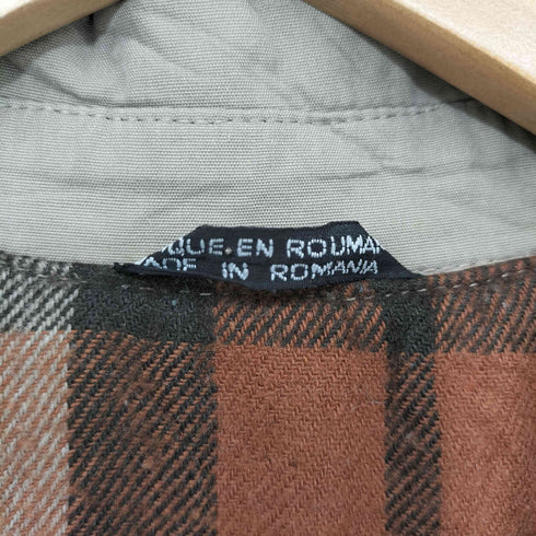 バナナリパブリック BANANA REPUBLIC 裏地チェックステンカラーコート メンズ import:XL