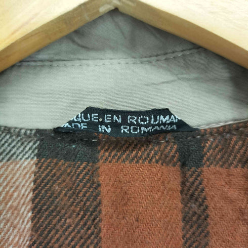 バナナリパブリック BANANA REPUBLIC 裏地チェックステンカラーコート メンズ import:XL