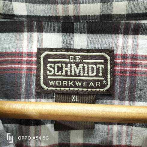 SCHMIDT チェック柄ボタンダウンシャツ メンズ import:XL