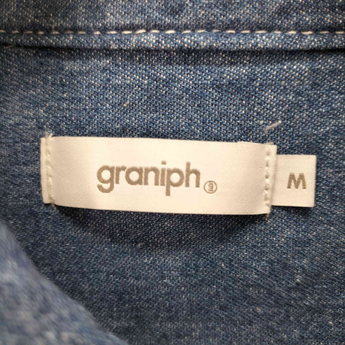 グラニフ graniph ビューティフルシャドー ジャーニー ルーズフィットデニムシャツ メンズ M