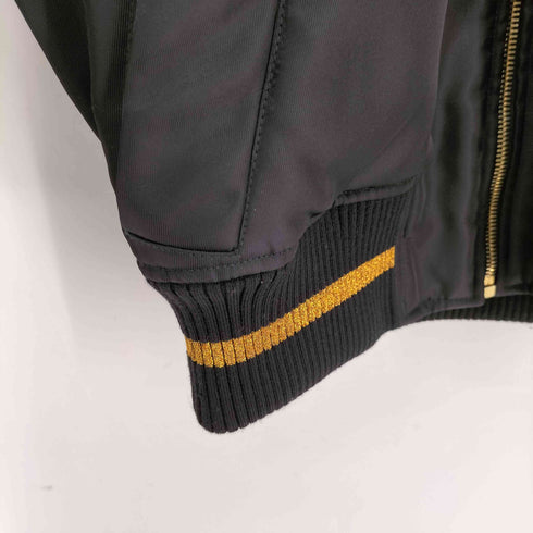 ヴェルサーチ VERSACE 背面メデューサ刺繍 クロップド MA-1 ボンバージャケット 近年モデル レディース FR:36