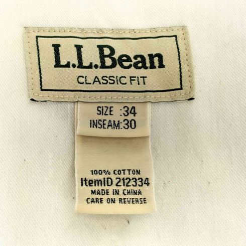 エルエルビーン L.L.Bean ダブル・エル・チノ、クラシック・フィット 2タック メンズ 34