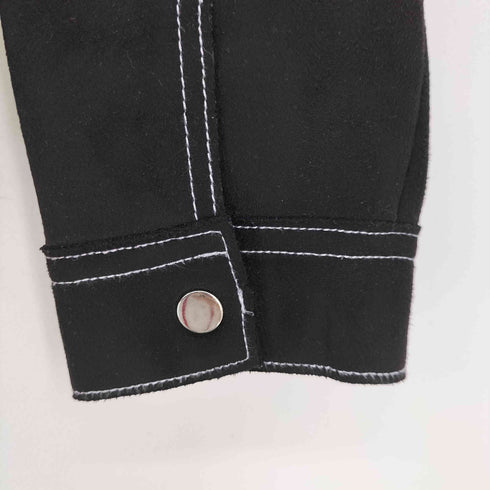 ザラ ZARA ステッチデザイン フェイクスエード シャツジャケット レディース import:XS