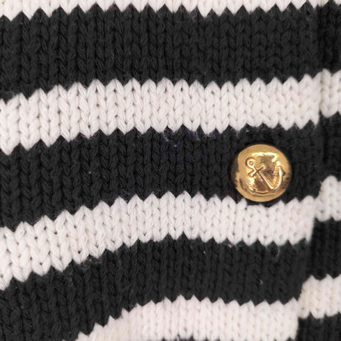 ザラ ZARA ゴールドボタン ボーダーニット カーディガン レディース import:S