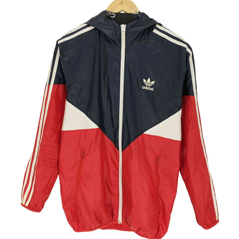 アディダスオリジナルス adidas Originals トレフォイルロゴ プリント 裏地メッシュ マルチカラー ウインドブレーカー フーデッド ジャケット メンズ JPN:M