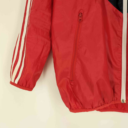 アディダスオリジナルス adidas Originals トレフォイルロゴ プリント 裏地メッシュ マルチカラー ウインドブレーカー フーデッド ジャケット メンズ JPN:M