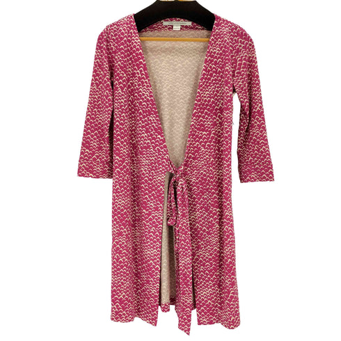 ダイアンフォンファステンバーグ DIANE VON FURSTENBERG 総柄 シルクロングカーディガン レディース 0