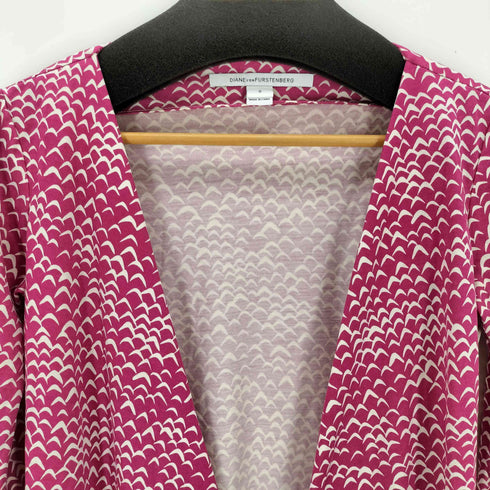 ダイアンフォンファステンバーグ DIANE VON FURSTENBERG 総柄 シルクロングカーディガン レディース 0