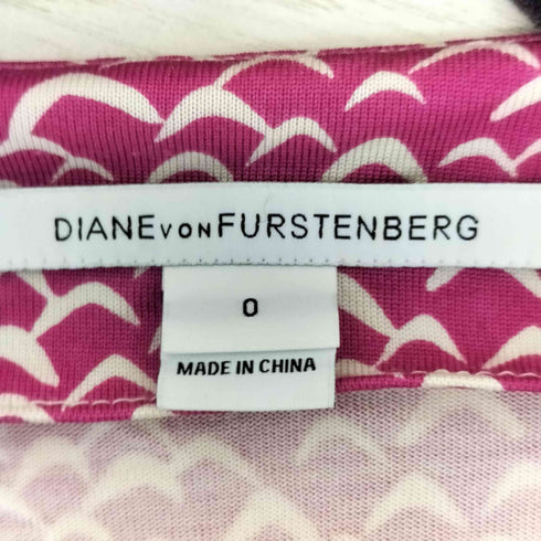 ダイアンフォンファステンバーグ DIANE VON FURSTENBERG 総柄 シルクロングカーディガン レディース 0