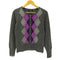 APT.9 cashmere カシミヤ100% アーガイル クルーネックカーディガン レディース JPN:L