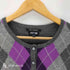APT.9 cashmere カシミヤ100% アーガイル クルーネックカーディガン レディース JPN:L