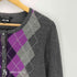 APT.9 cashmere カシミヤ100% アーガイル クルーネックカーディガン レディース JPN:L