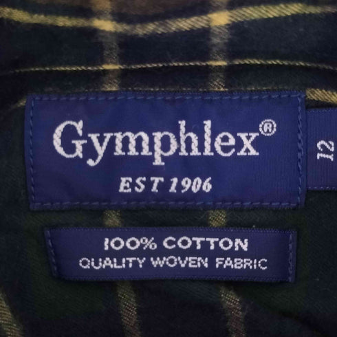 ジムフレックス GYMPHLEX 日本製 フランネル チェック シャツワンピース レディース 12