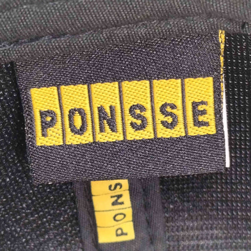 PONSSE 企業 ロゴ 刺繍 6パネルキャップ メンズ