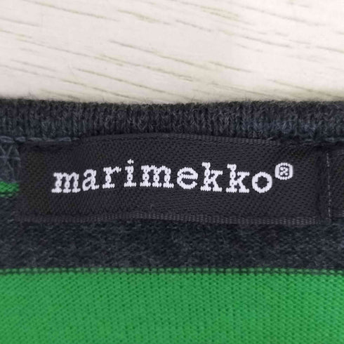 マリメッコ marimekko ボーダー 7分袖ワンピース レディース S