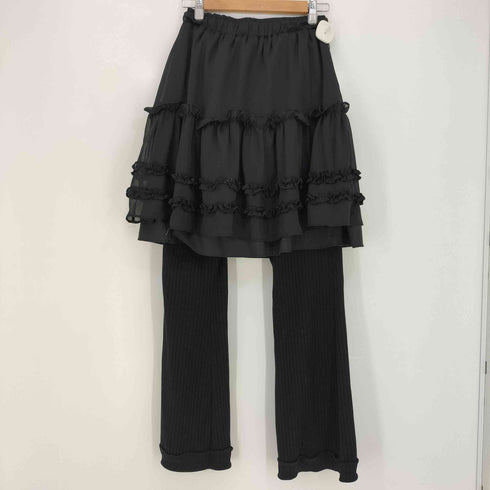 FLARE UP 26ss 3-Layered Ruffle Skirt Pants レディース