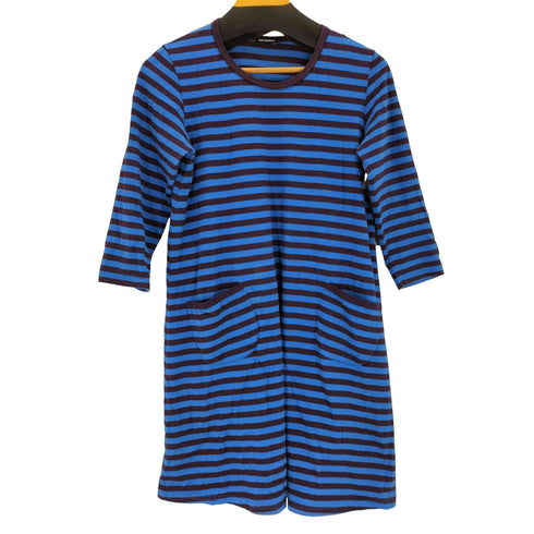マリメッコ marimekko ボーダー 7分袖ワンピース レディース S