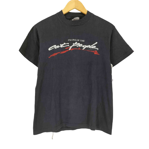 ヘインズ Hanes 80-90S USA製 I'M ONE OF THE プリント 袖裾シングル 半袖 カットソー メンズ M