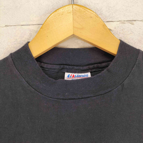 ヘインズ Hanes 80-90S USA製 I'M ONE OF THE プリント 袖裾シングル 半袖 カットソー メンズ M