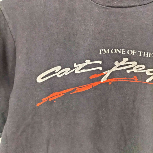 ヘインズ Hanes 80-90S USA製 I'M ONE OF THE プリント 袖裾シングル 半袖 カットソー メンズ M