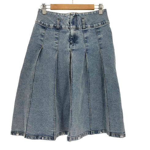 ジーナシス JEANASIS 25aw 【25quee】スタッズデニムプリーツミディスカート レディース FREE