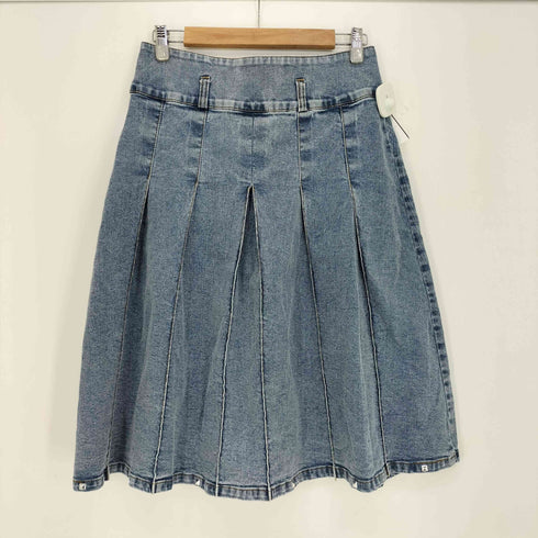 ジーナシス JEANASIS 25aw 【25quee】スタッズデニムプリーツミディスカート レディース FREE