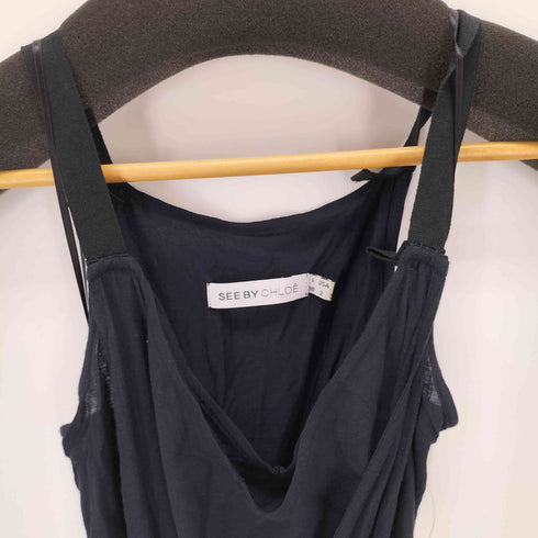 シーバイクロエ SEE BY CHLOE アシンメトリー キャミソールワンピース レディース 38