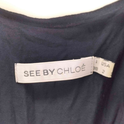 シーバイクロエ SEE BY CHLOE アシンメトリー キャミソールワンピース レディース 38