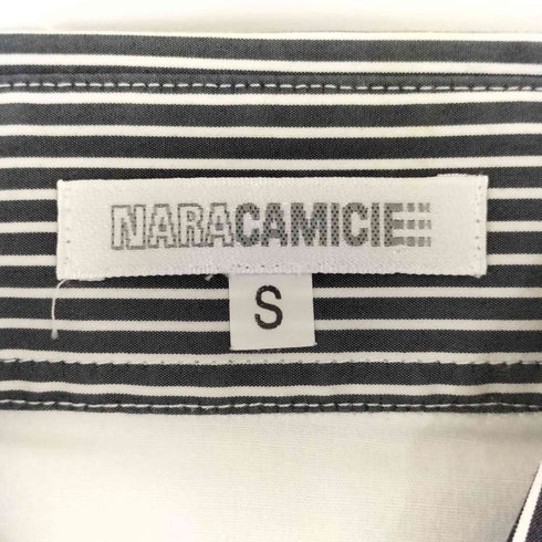 ナラカミーチェ NARACAMICIE 襟袖ストライプ 半袖ボタンダウンシャツ メンズ S
