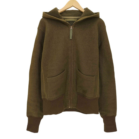 ダブルアールエルラルフローレン RRL RALPH LAUREN 世界100着 NY製 ウールコットン LIMITED EDITION A-1ジャケットモチーフ ニット ジップアップ パーカー メンズ import:M