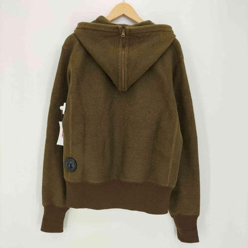 ダブルアールエルラルフローレン RRL RALPH LAUREN 世界100着 NY製 ウールコットン LIMITED EDITION A-1ジャケットモチーフ ニット ジップアップ パーカー メンズ import:M