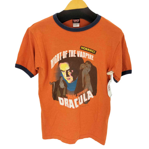 Trau&Loenvner}00S ドラキュラロゴプリントリンガーTシャツ メンズ