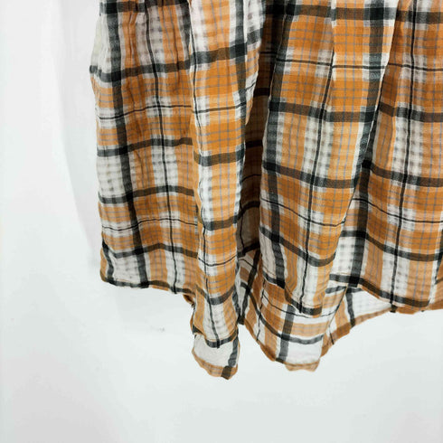 ロベルトコリーナ ROBERTO COLLINA シルク混 チェック ペプラムノースリーブ レディース import:S