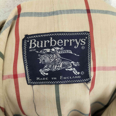 バーバリーズ BURBERRYS MADE IN ENGLAND 裏地チェック比翼ステンカラーコート メンズ