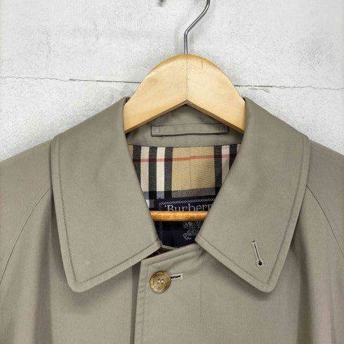バーバリーズ BURBERRYS MADE IN ENGLAND 裏地ノバチェック比翼ステンカラーコート メンズ