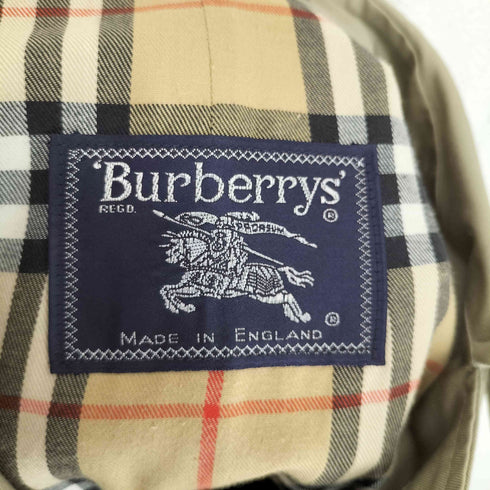 バーバリーズ BURBERRYS MADE IN ENGLAND 裏地ノバチェック比翼ステンカラーコート メンズ