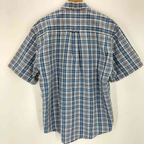 エディーバウアー Eddie Bauer 白タグ 半袖チェック ネルシャツ メンズ import:M