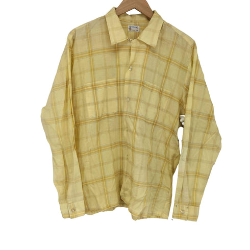ペニーズタウンクラフト PENNEYS TOWNCRAFT 60-70s Plusタグ チェック柄 長袖シャツ メンズ import:L