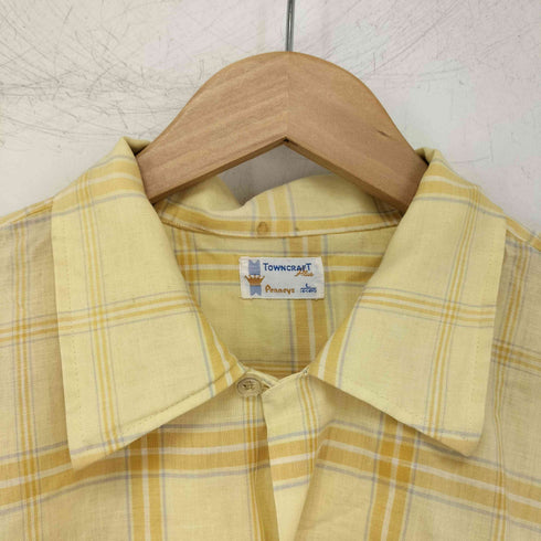 ペニーズタウンクラフト PENNEYS TOWNCRAFT 60-70s Plusタグ チェック柄 長袖シャツ メンズ import:L