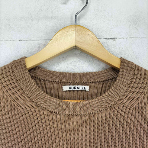 オーラリー AURALEE SUPER FINE WOOL RIB KNIT BIG P/O メンズ 3