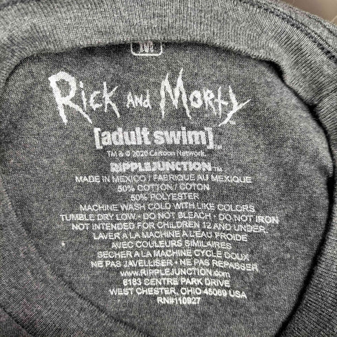rick and morty アニメ フロントプリント S/S Tシャツ メンズ import:M