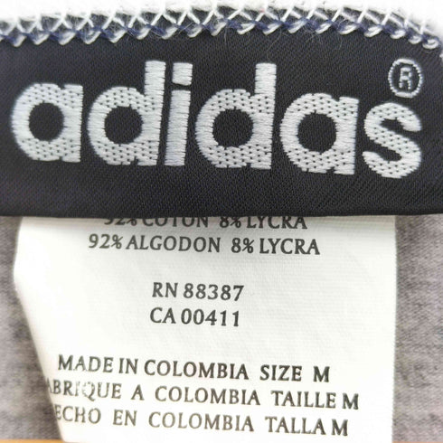 アディダスオリジナルス adidas Originals 80-90S トレフォイルロゴ刺繍 クロップド S/S Vネック Tシャツ ピチT レディース JPN:M