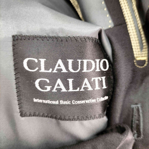 claudio galati ウール 3Bテーラードジャケット 1タックスラックス スーツセットアップ メンズ