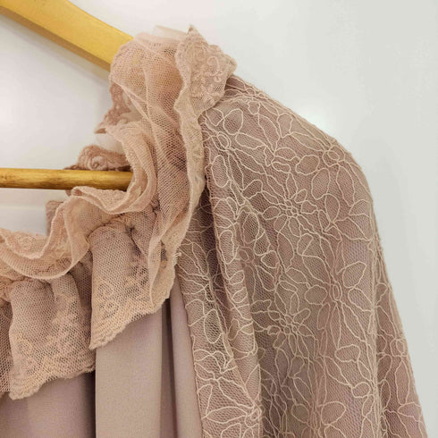 メゾンドフルール Maison de FLEUR オフショルダー レースバルーンスリーブ ワンピース レディース JPN:S
