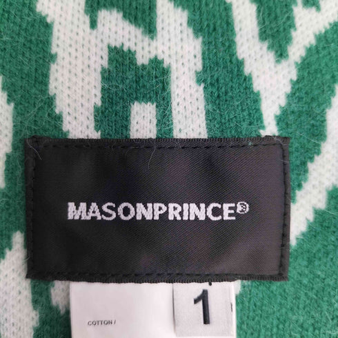 MASONPRINCE ゼブラ柄 Vネック コットンニットベスト メンズ JPN:S