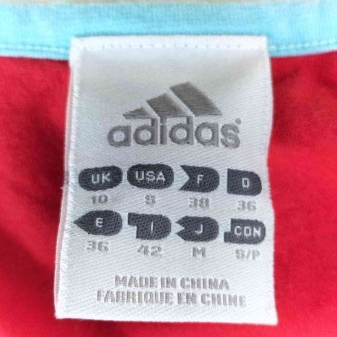 アディダス adidas 90S スター 3 ロゴプリント サイドライン クロップド タンクトップ レディース JPN:M