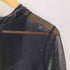 ラルフローレン RALPH LAUREN 90s RALPH RALPH LAUREN 韓国製 ラメ シアー プルオーバー パーカー フーディー ブラック シルバー レディース import:M