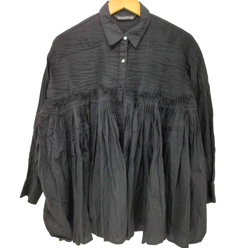 ミズイロインド mizuiro ind 23SS Pin Tuck Shirt Tunic コットン ピンタック シャツ チュニック レディース FREE